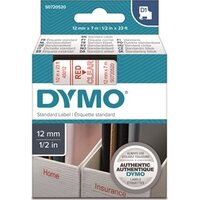 Tarrakasetti Dymo D1 S0720520 12mm kirkas/punainen