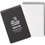 Modestone säänkestävä ruudutettu lehtiö 96x148 30 lehteä (60 sivua) A6 Musta