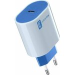 Verkkolaturi puhelimelle 3A / 20 W USB-C liitin Sininen