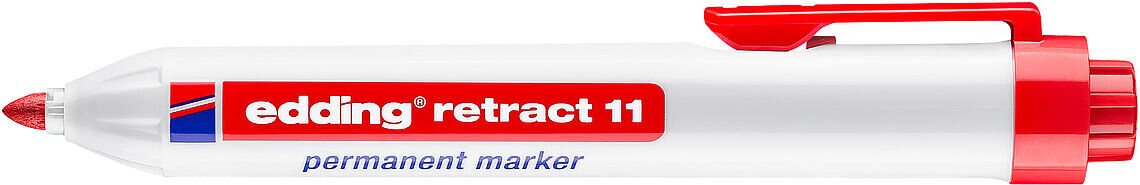 Edding retract 11 permanent marker mekanismilla Punainen