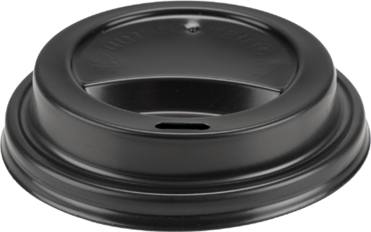 Kansi kahvikuppiin Ø8cm PP 100kpl Musta