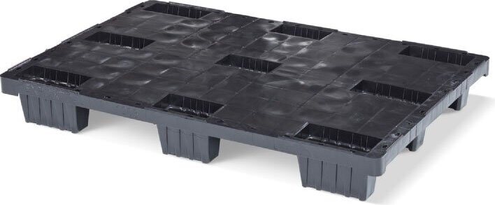 Muovinen kuormalava 1200x1000x150mm (fin) 9 tukijalkaa kiinteä pohja