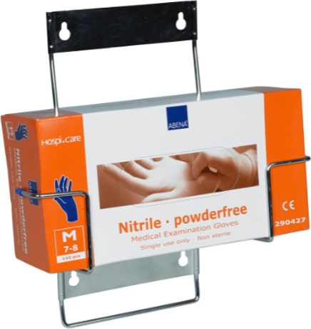 Flexi rack käsineteline rasialle ruostumaton teräs 1:lle käsinerasialle