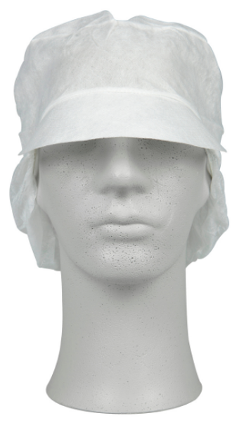 Kuitukangasmyssy lipalla 100kpl Valkoinen