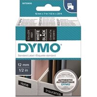 Tarrakasetti Dymo D1 45021 12mm musta/valkoinen