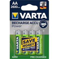 Akkuparisto Varta Recharge Accu AA HR06 2600mAh 4kpl