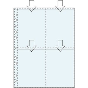 Valokuvatasku 10x15 A4 PP 4 taskua 10 kpl