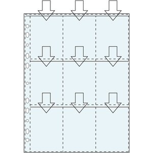Keräilykorttitasku 7x9cm A4 PP 18 taskua 10 kpl