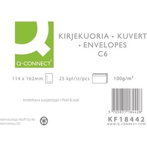 Uusiokuori Q-C C6 100g tarra ruskea 25kpl