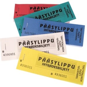 Pääsyliput, arparenkaat yms
