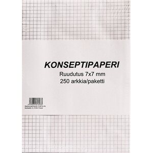 Konseptipaperi A4 7x7 ruudut/250