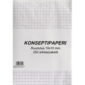 Konseptipaperi A4 10x10 ruudut/250