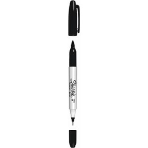 Merkkauskynä Sharpie 2-päinen musta EF+F