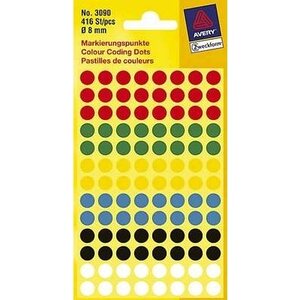 Etiketti Avery 3090 8/416 pyöreä värilajitelma