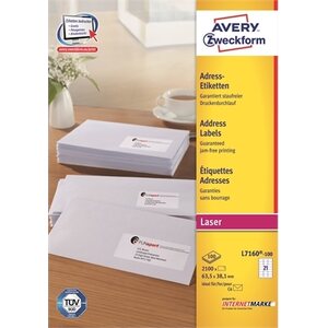 Lasertarra Avery L7160-100 63.5x38.1/2100