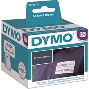 Tarra Dymo LW 54x101 mm saate/nimi/220 tarraa
