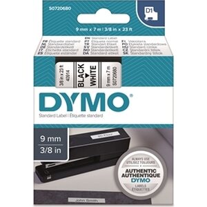 Tarrakasetti Dymo D1 41913 9mm valkoinen/musta