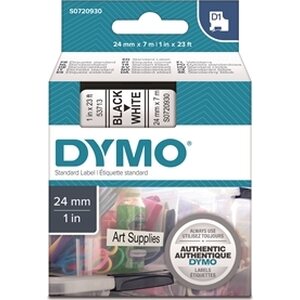 Tarrakasetti Dymo D1 53713 24mmx7m valkoinen/musta