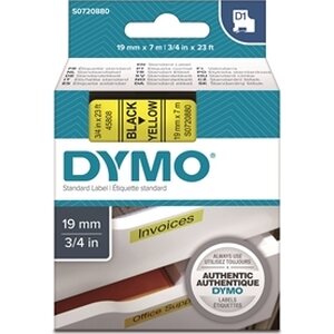 Tarrakasetti Dymo D1 45808 19mm keltainen/musta