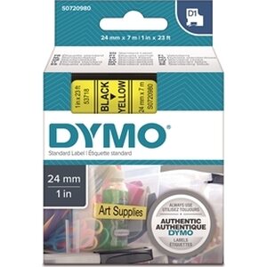 Tarrakasetti Dymo D1 53718 24mm keltainen/musta