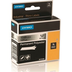 Tarrakasetti Dymo Rhino 18486 12mm hopea