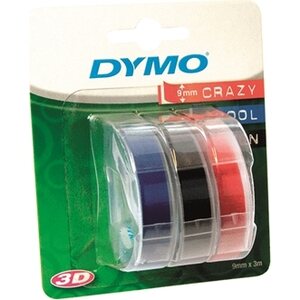 KohokirjoitinTeippi Dymo 9mmx3m/3rll värilajitelma