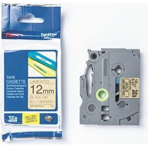 Tarrakasetti Brother TZe-MPGG31 12mm kulta geometri/musta
