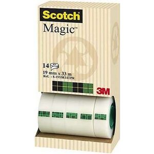 Teippi Scotch Magic 810 19mmx33m/14 rullaa hyllypakkaus
