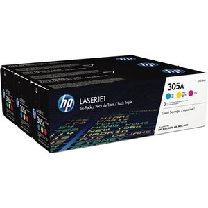 Värikasetti HP 305A CF370A värilajitelma multi pack/3