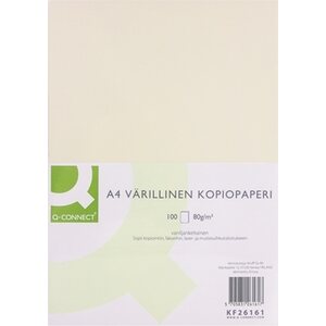 Kopiopaperi Q-C A4 80g vaniljankeltainen 100 arkkia