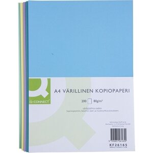 Kopiopaperi Q-C A4 80g värilajitelma vaalea 200 arkkia