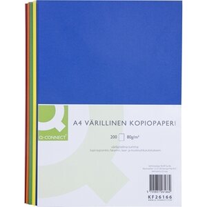 Kopiopaperi Q-C A4 80g värilajitelma tumma 200 arkkia
