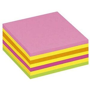 Viestilappu kuutio Post-it 2014LP 76x76mm neonpunainen