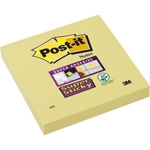 Viestilappu Super Sticky 76x76mm kanariankeltainen