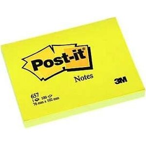 Viestilappu Post-it 657CY 76x102mm keltainen