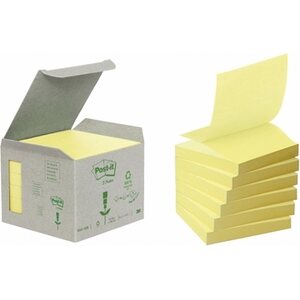 Viestilappu Post-It Z-note Eco/R330 keltainen/ 6 kpl