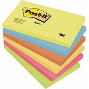 Viestilappu Post-it Energetic 655 76x127mm/6 kpl