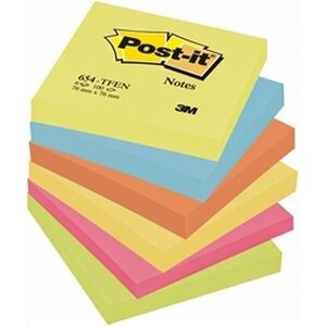 Viestilappu Post-it Energetic 654 76x76mm/6 kpl