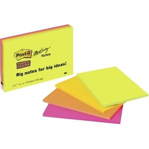 Viestilappu Post-it Super Sticky Meeting notes A6 4KPL