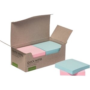 Viestilappu Q-C Eko 76x76mm pastelli/12 kpl pkt