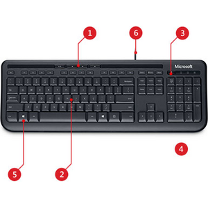 Microsoft 600 näppäimistö musta
