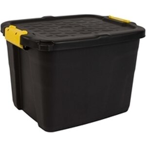 Varastolaatikko Strata Heavy Duty kannella 42l musta