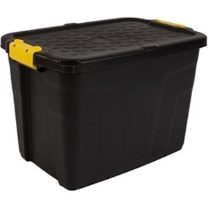 Varastolaatikko Strata Heavy Duty kannella 60l musta
