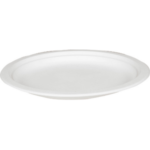 Tukeva kertakäyttölautanen 26cm biohajoava luonnonvalkoinen 50kpl