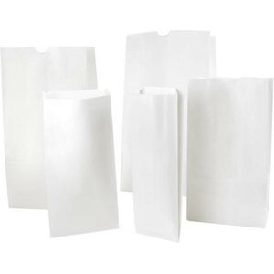 Paperipussi 210x385x80mm valkoinen 100kpl
