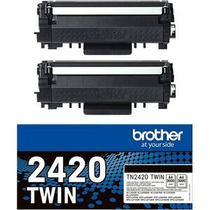Värikasetti Brother TN-2420 musta tuplapaketti