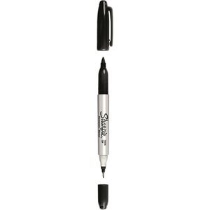 Huopakynä Sharpie Twin Tip musta EF+F