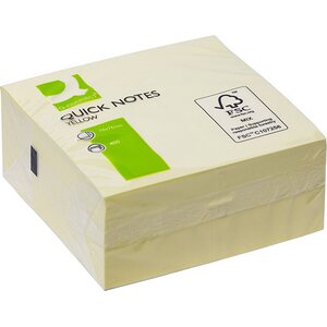 Viestilappukuutio Q-C 76x76mm keltainen 400 lappua
