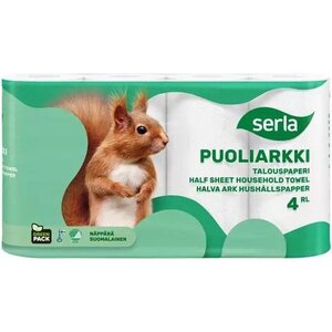 Talouspaperi Serla puoliarkki 4 rullaa