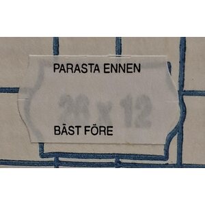 Hintaetikettirulla 26x12 mm 1400 kpl "Parasta Ennen & Bäst Före"